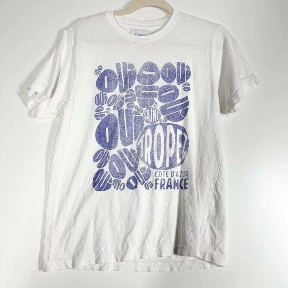 SIXTHREESEVEN Saint Tropez Cote D Azur France Vintage Graphic Tee Womens Small - Picture 2 of 10